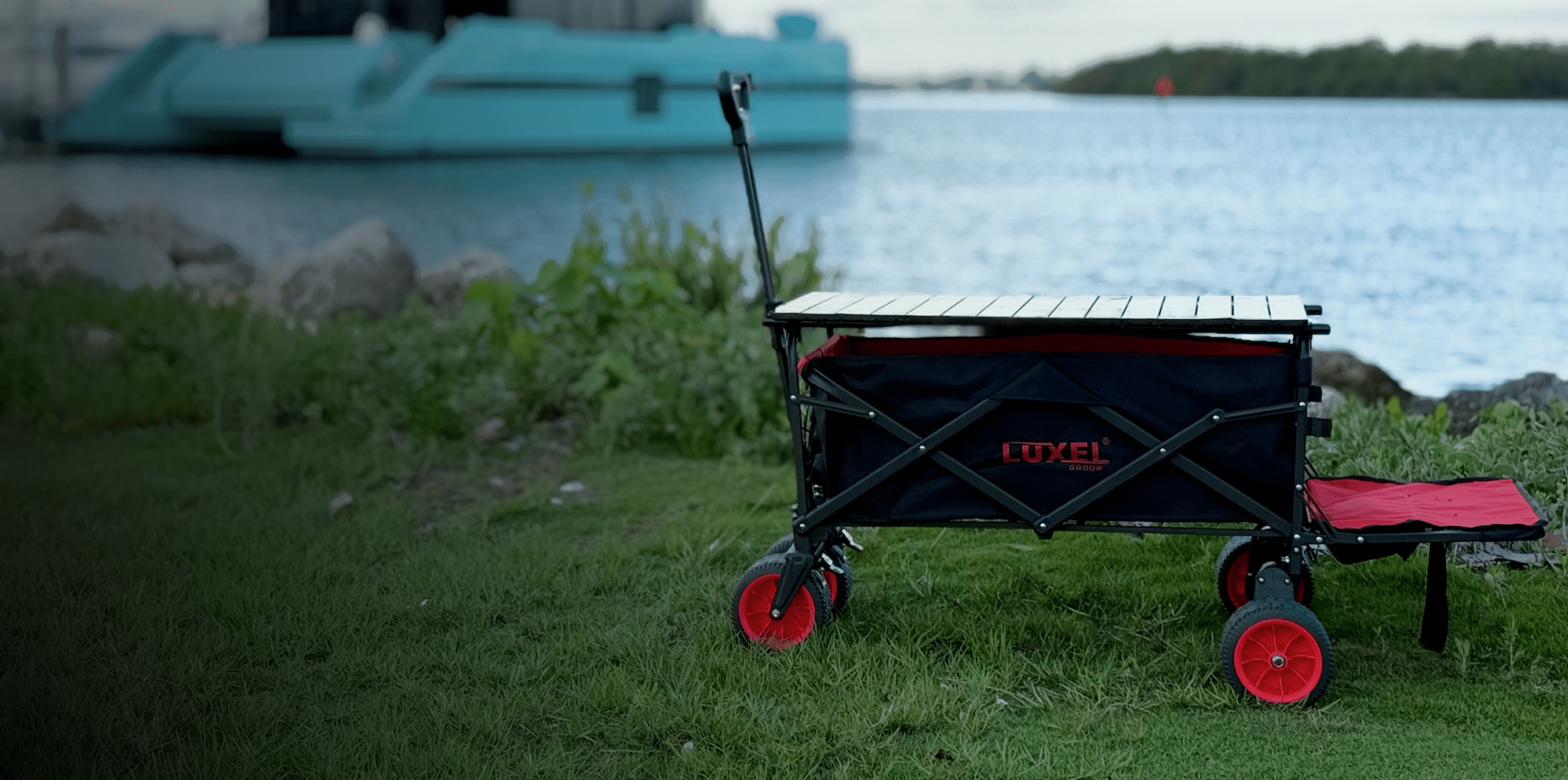 Electric camping cart with table